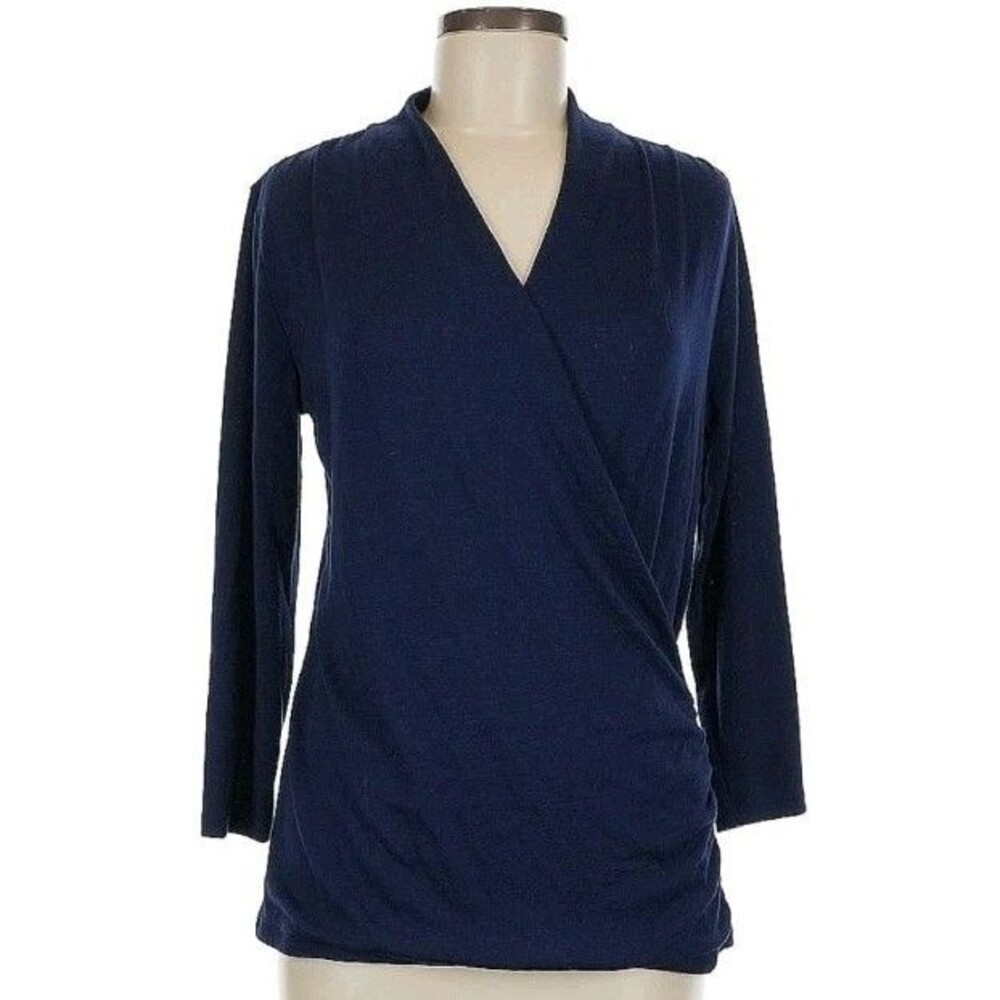 41 Hawthorn Dark Blue Sweater V Neck Mock Wrap Y2k Size 2x Womens